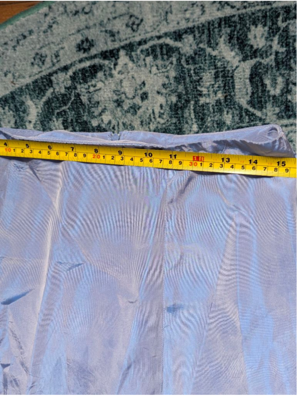 Vintage 1991 Jessica Ethereal Shimmer Maxi Skirt L Powder Blue/Purple - Picture 10 of 14
